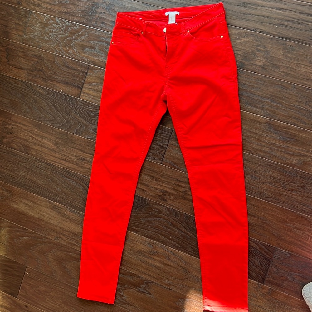H&M red pants size 10